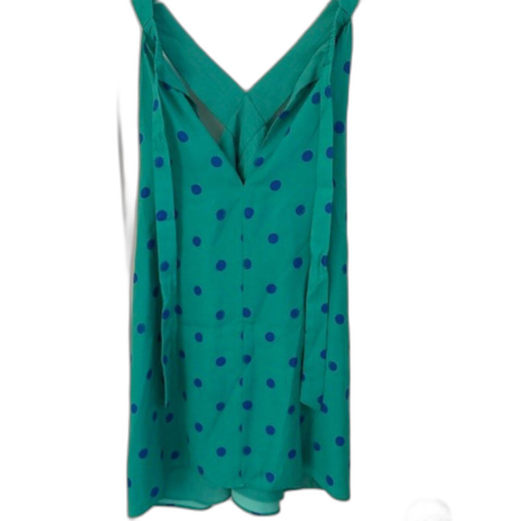 Lilly Pulitzer Rori Halter Top Botanical Green Hotter Spot Polka Dot Sz M - Picture 4 of 6